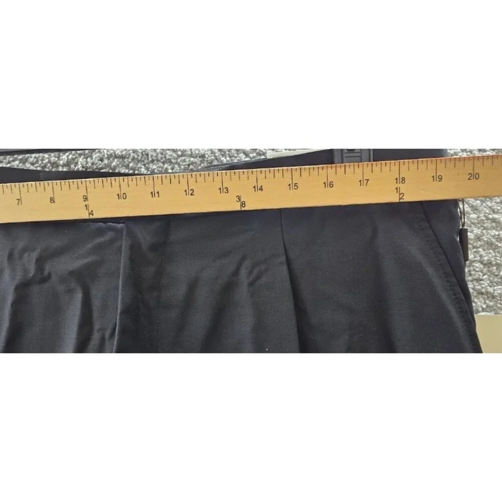Calvin Klein Slim-Fit Wool-Laine Dress Pants Men's 40W x 32L Black Finished Hem